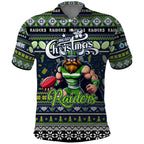 Personalized Raiders Rugby Xmas Polo Shirt Australia NRL Mascot