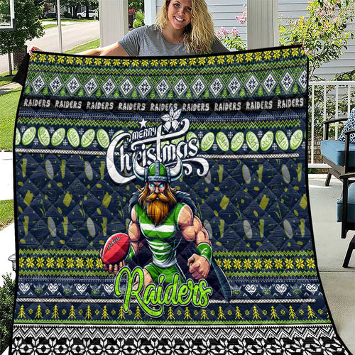 Raiders Rugby Xmas Quilt Australia NRL Mascot