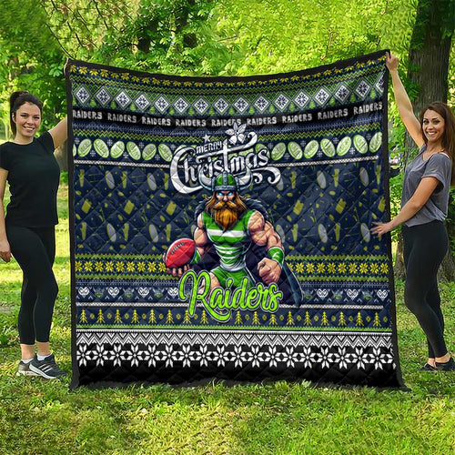 Raiders Rugby Xmas Quilt Australia NRL Mascot