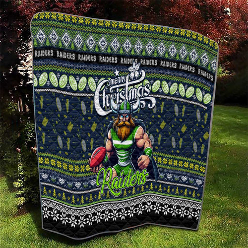 Raiders Rugby Xmas Quilt Australia NRL Mascot