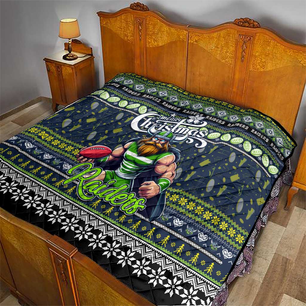 Raiders Rugby Xmas Quilt Australia NRL Mascot