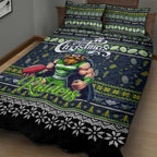 Raiders Rugby Xmas Quilt Bed Set Australia NRL Mascot
