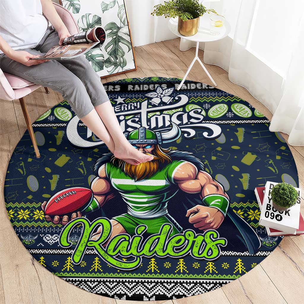 Raiders Rugby Xmas Round Carpet Australia NRL Mascot