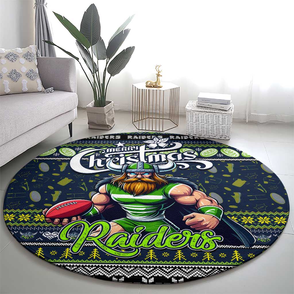 Raiders Rugby Xmas Round Carpet Australia NRL Mascot