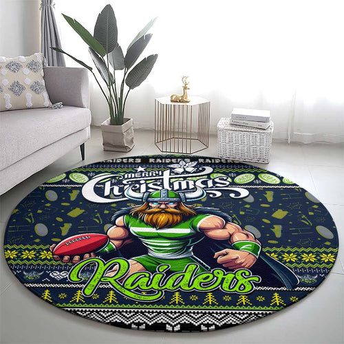 Raiders Rugby Xmas Round Carpet Australia NRL Mascot