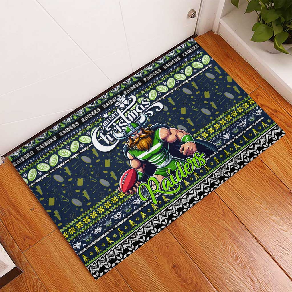 Raiders Rugby Xmas Rubber Doormat Australia NRL Mascot