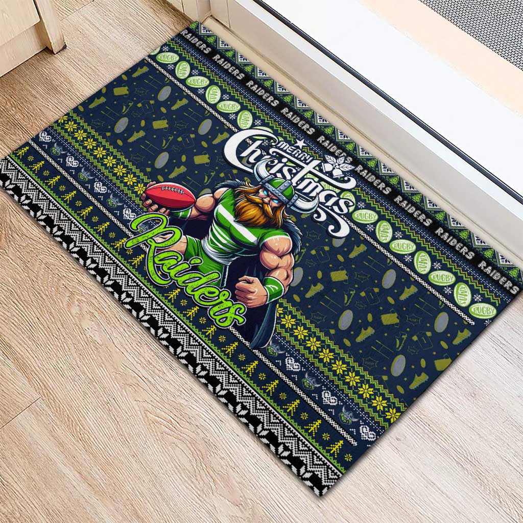 Raiders Rugby Xmas Rubber Doormat Australia NRL Mascot