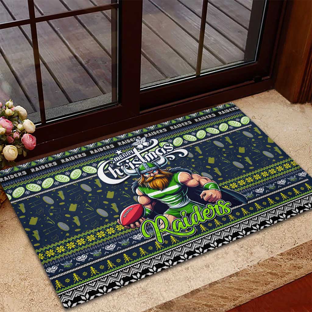Raiders Rugby Xmas Rubber Doormat Australia NRL Mascot