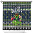 Raiders Rugby Xmas Shower Curtain Australia NRL Mascot