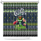 Raiders Rugby Xmas Shower Curtain Australia NRL Mascot