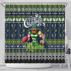 Raiders Rugby Xmas Shower Curtain Australia NRL Mascot