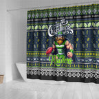 Raiders Rugby Xmas Shower Curtain Australia NRL Mascot