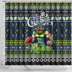 Raiders Rugby Xmas Shower Curtain Australia NRL Mascot