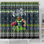Raiders Rugby Xmas Shower Curtain Australia NRL Mascot