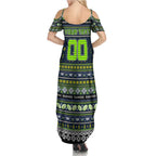 Personalized Raiders Rugby Xmas Summer Maxi Dress Australia NRL Mascot
