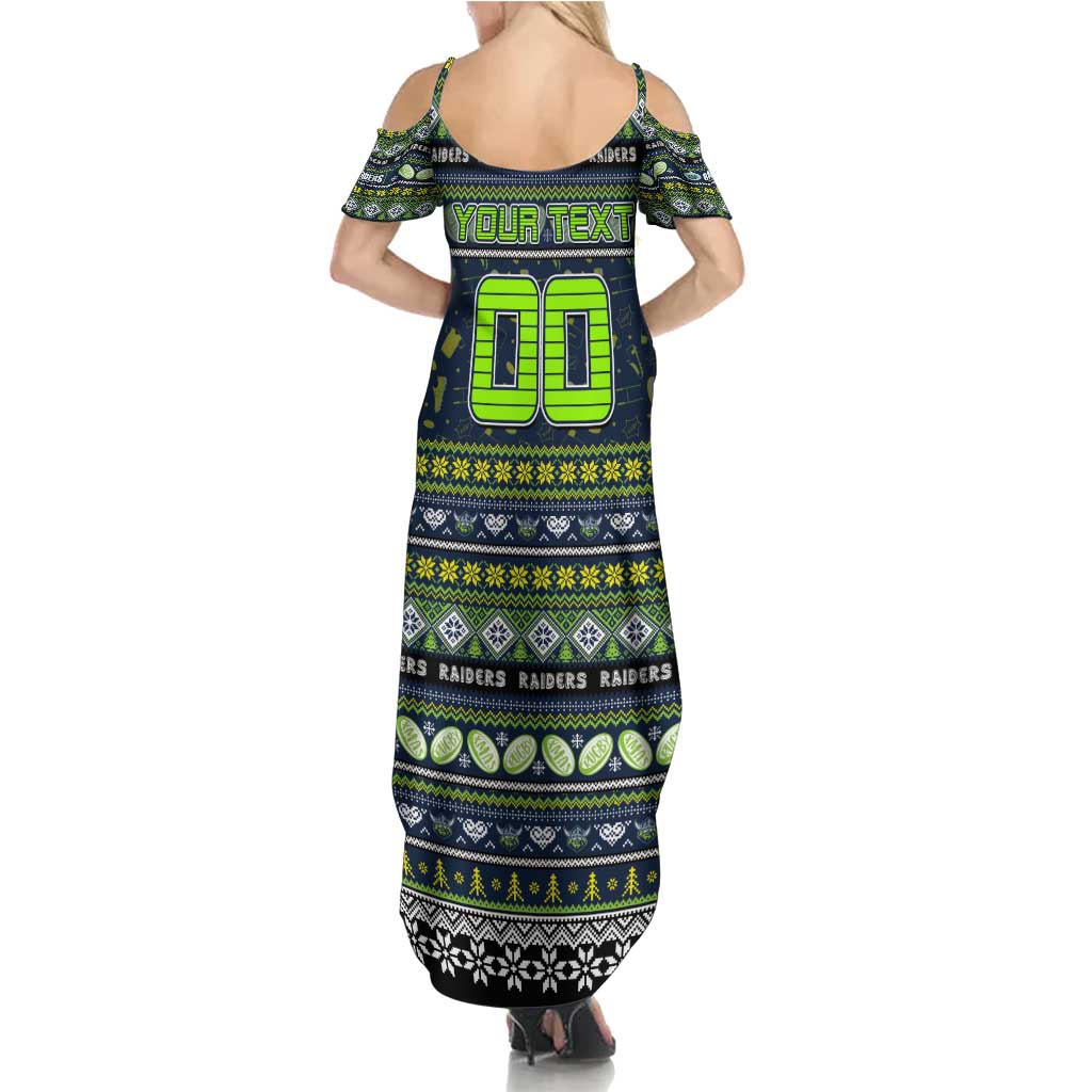 Personalized Raiders Rugby Xmas Summer Maxi Dress Australia NRL Mascot