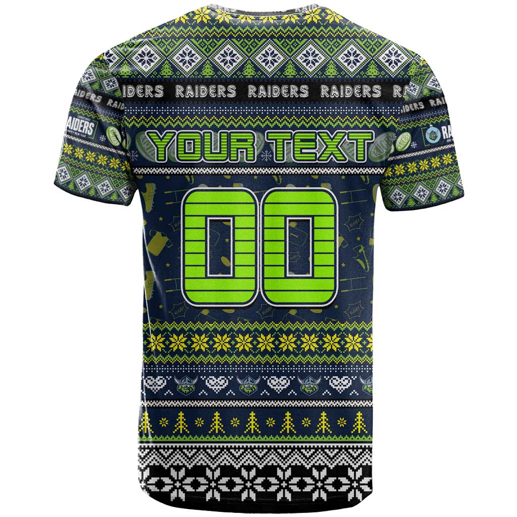 Personalized Raiders Rugby Xmas T Shirt Australia NRL Mascot