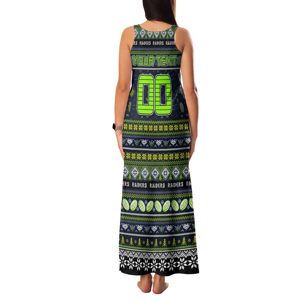 Personalized Raiders Rugby Xmas Tank Maxi Dress Australia NRL Mascot