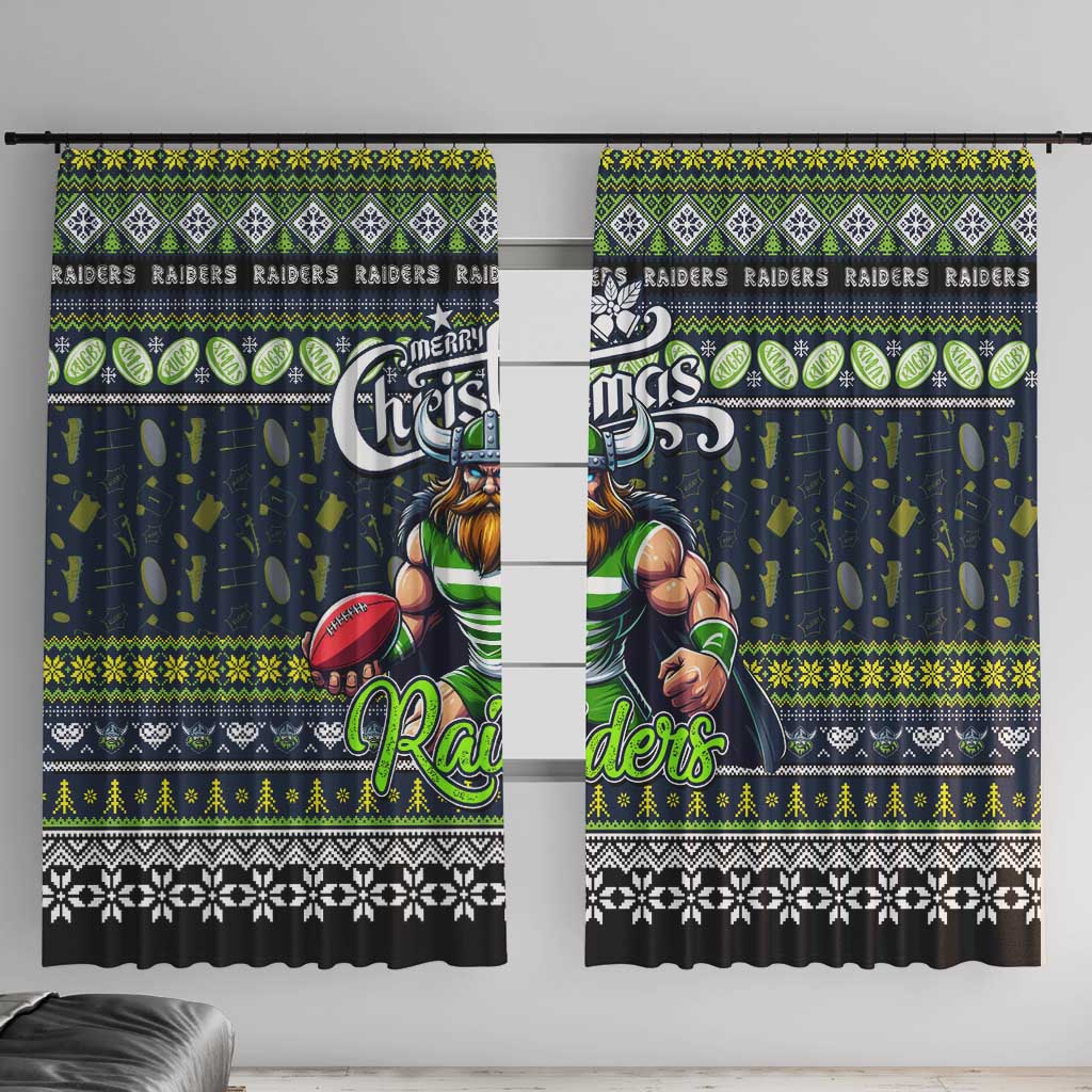 Raiders Rugby Xmas Window Curtain Australia NRL Mascot