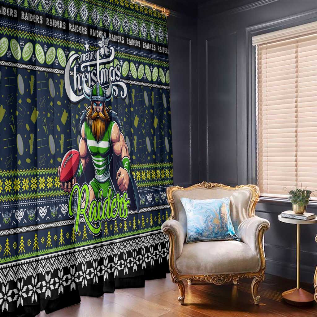 Raiders Rugby Xmas Window Curtain Australia NRL Mascot
