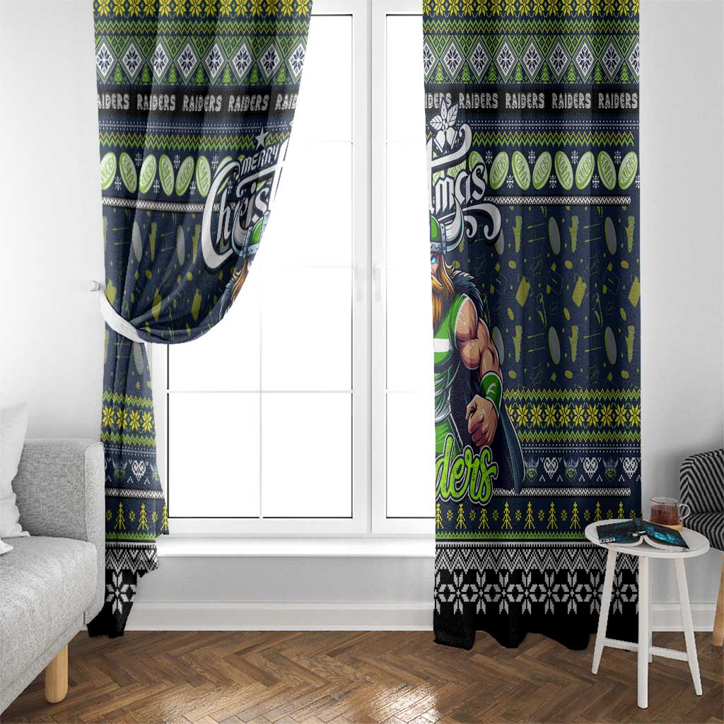 Raiders Rugby Xmas Window Curtain Australia NRL Mascot