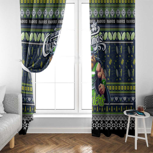 Raiders Rugby Xmas Window Curtain Australia NRL Mascot