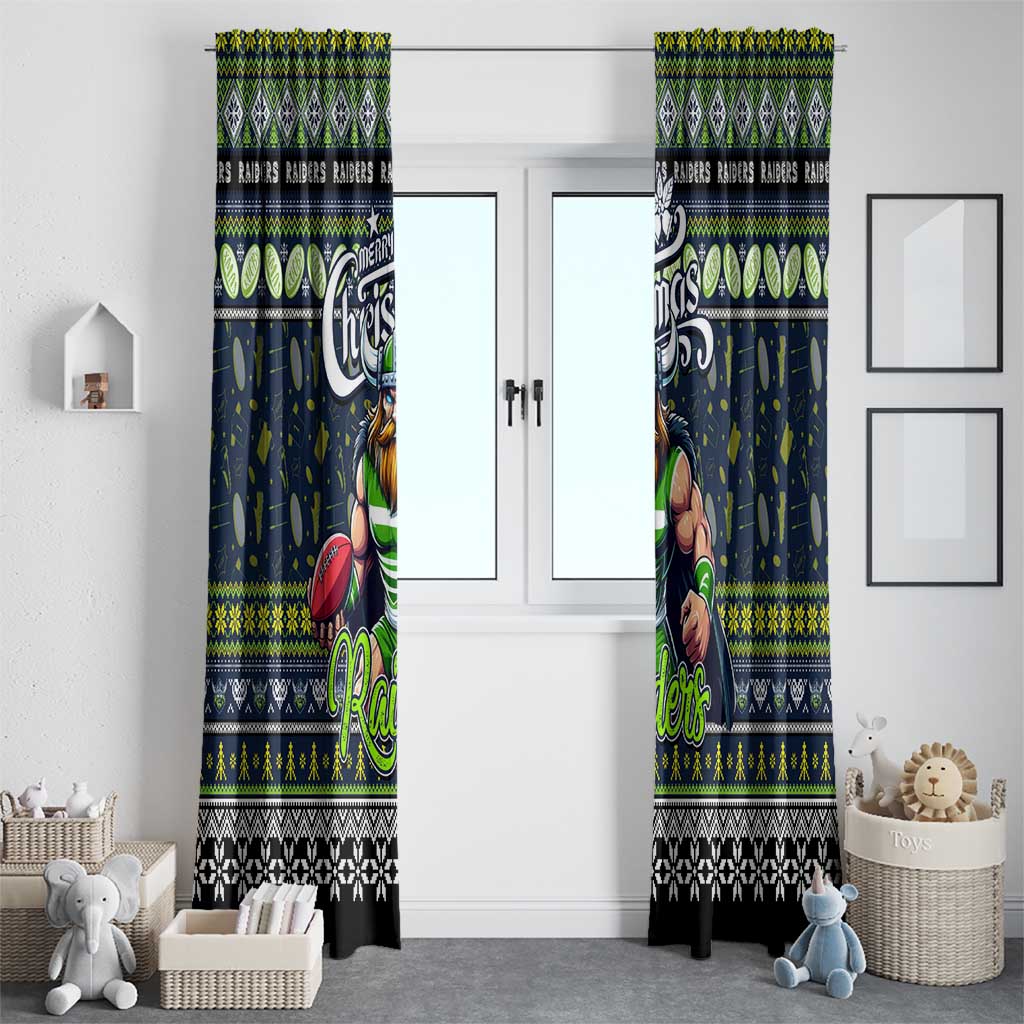 Raiders Rugby Xmas Window Curtain Australia NRL Mascot