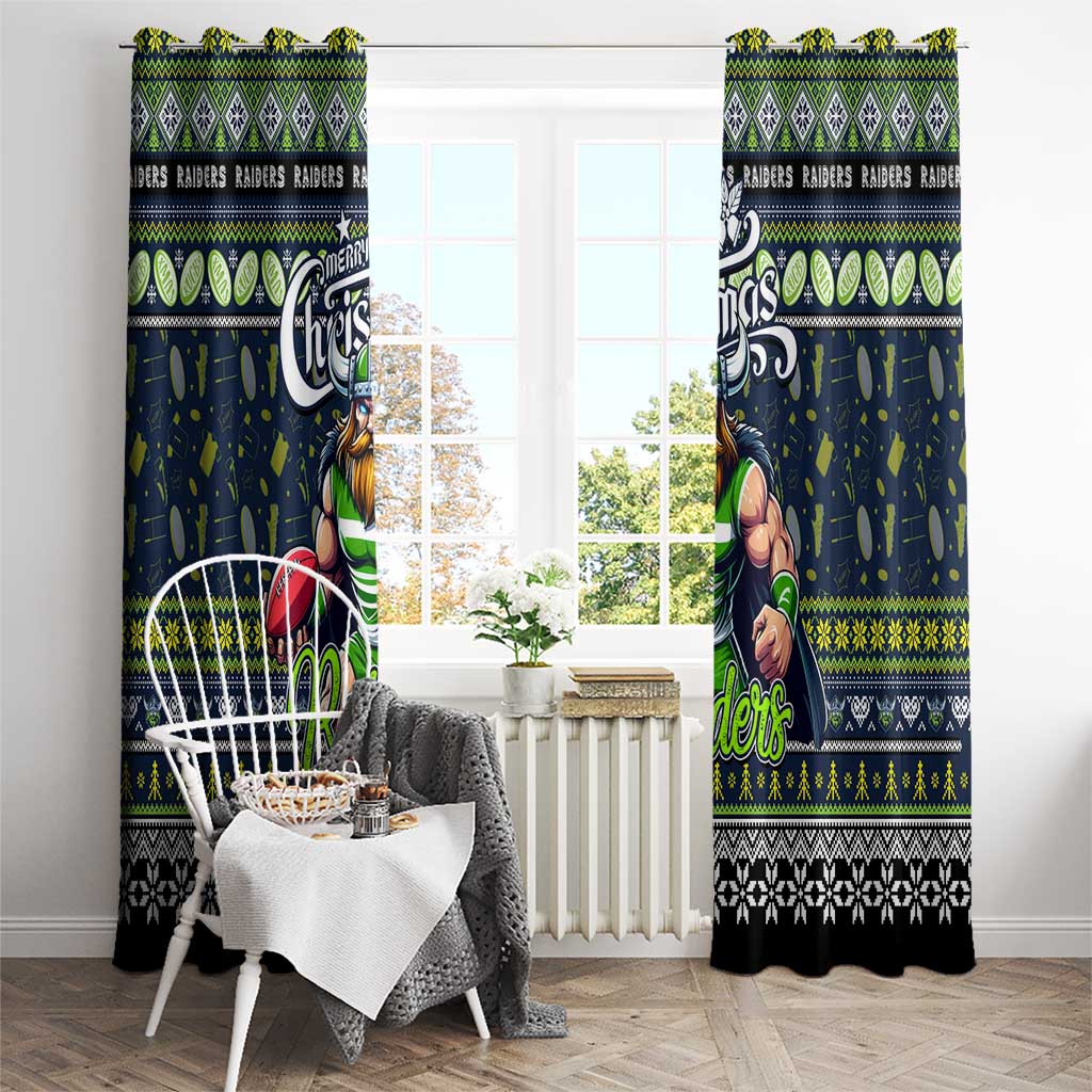Raiders Rugby Xmas Window Curtain Australia NRL Mascot