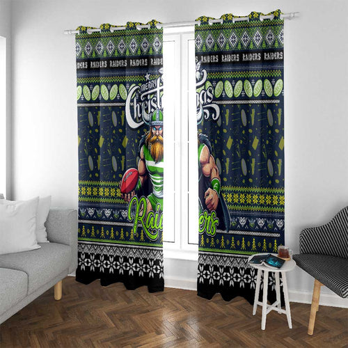 Raiders Rugby Xmas Window Curtain Australia NRL Mascot