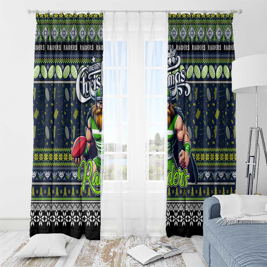 Raiders Rugby Xmas Window Curtain Australia NRL Mascot