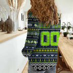 Personalized Raiders Rugby Xmas Women Casual Shirt Australia NRL Mascot
