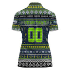 Personalized Raiders Rugby Xmas Women Polo Shirt Australia NRL Mascot