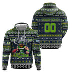 Personalized Raiders Rugby Xmas Zip Hoodie Australia NRL Mascot