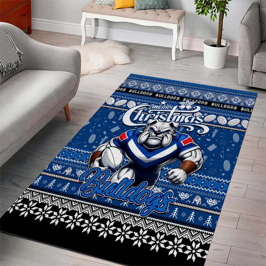 Bulldogs Rugby Xmas Area Rug Australia NRL Mascot