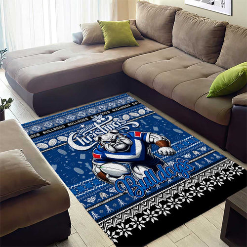 Bulldogs Rugby Xmas Area Rug Australia NRL Mascot