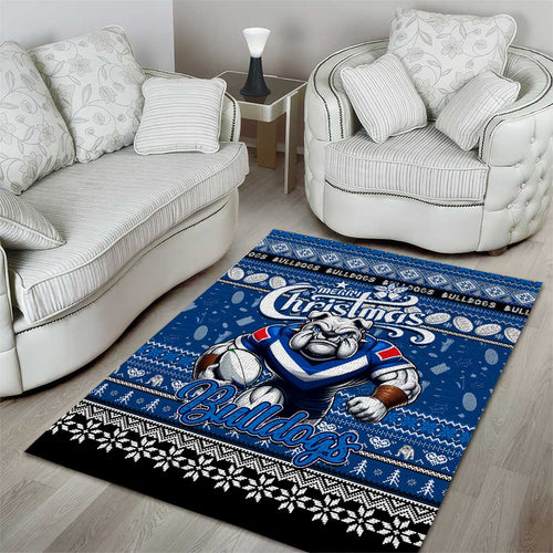 Bulldogs Rugby Xmas Area Rug Australia NRL Mascot