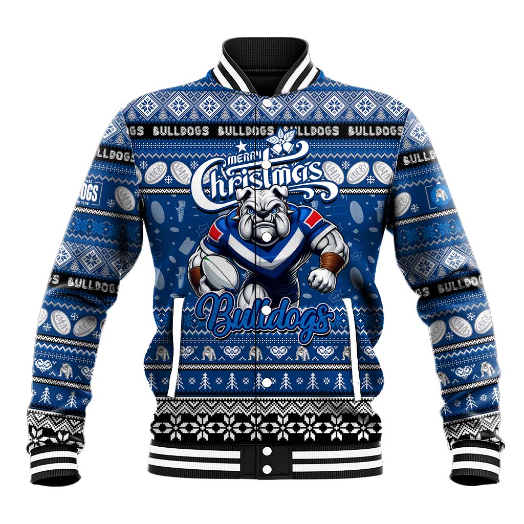Personalized Bulldogs Rugby Xmas Baseball Jacket Australia NRL Mascot