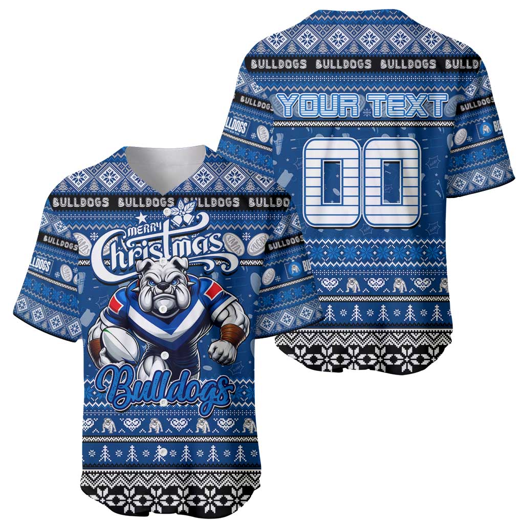 Personalized Bulldogs Rugby Xmas Baseball Jersey Australia NRL Mascot
