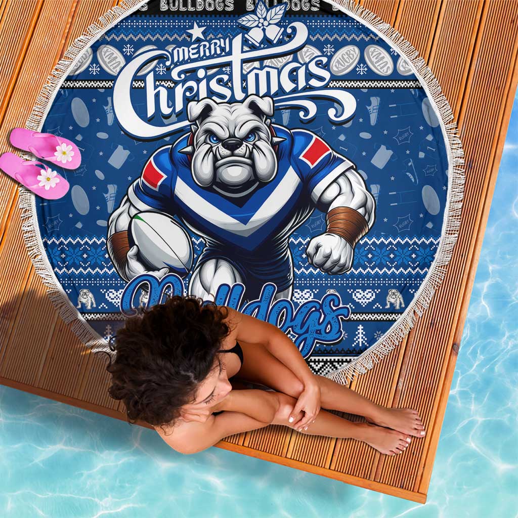 Bulldogs Rugby Xmas Beach Blanket Australia NRL Mascot