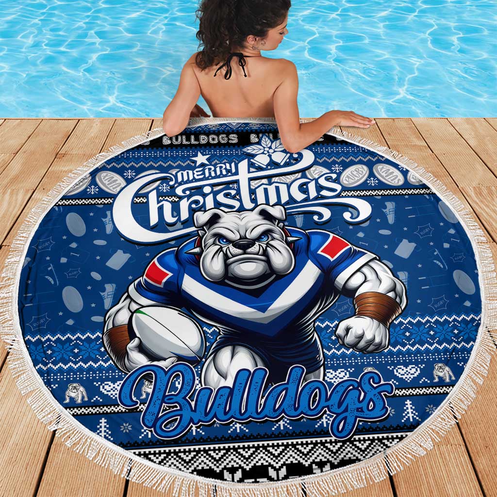 Bulldogs Rugby Xmas Beach Blanket Australia NRL Mascot