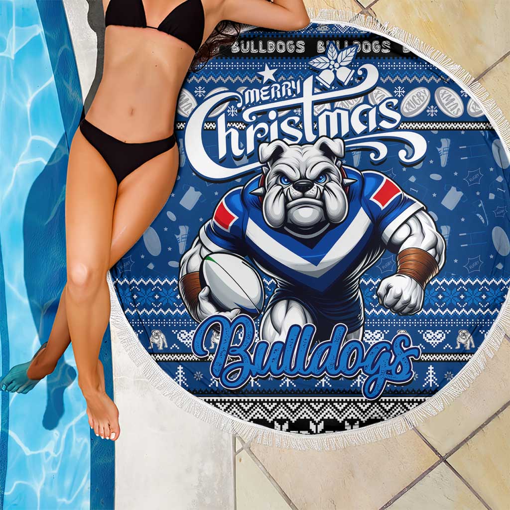 Bulldogs Rugby Xmas Beach Blanket Australia NRL Mascot