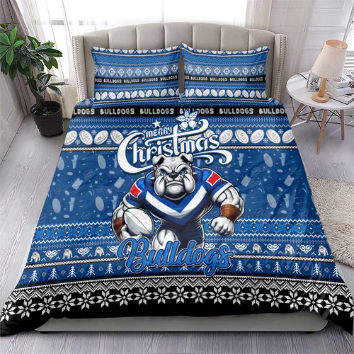 Bulldogs Rugby Xmas Bedding Set Australia NRL Mascot