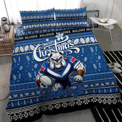 Bulldogs Rugby Xmas Bedding Set Australia NRL Mascot