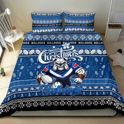 Bulldogs Rugby Xmas Bedding Set Australia NRL Mascot