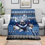 Bulldogs Rugby Xmas Blanket Australia NRL Mascot