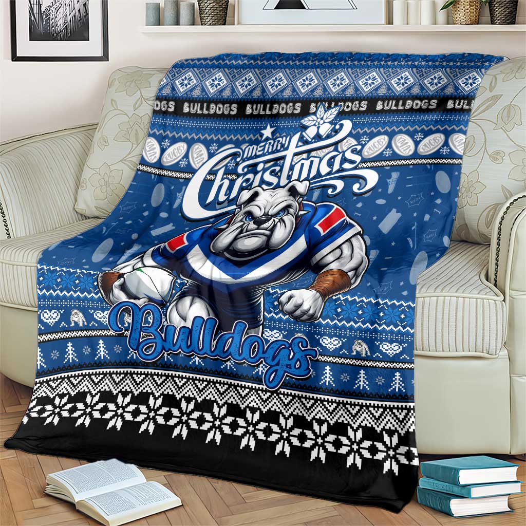 Bulldogs Rugby Xmas Blanket Australia NRL Mascot