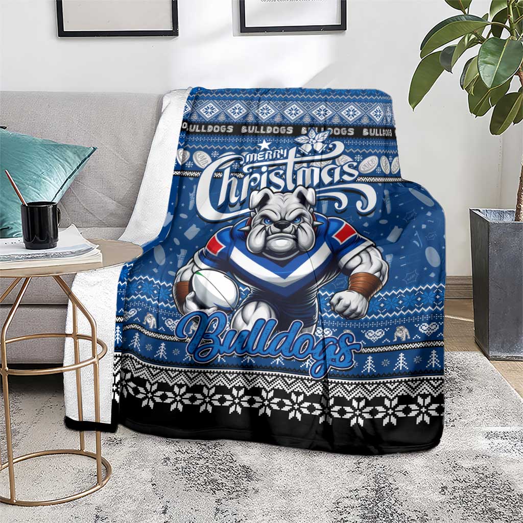 Bulldogs Rugby Xmas Blanket Australia NRL Mascot