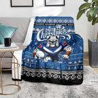 Bulldogs Rugby Xmas Blanket Australia NRL Mascot