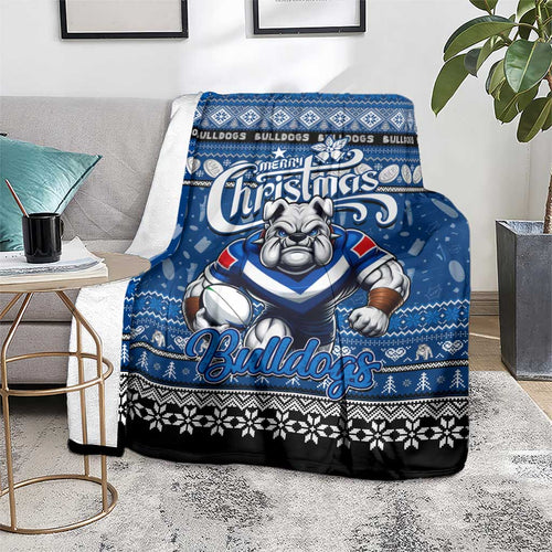 Bulldogs Rugby Xmas Blanket Australia NRL Mascot