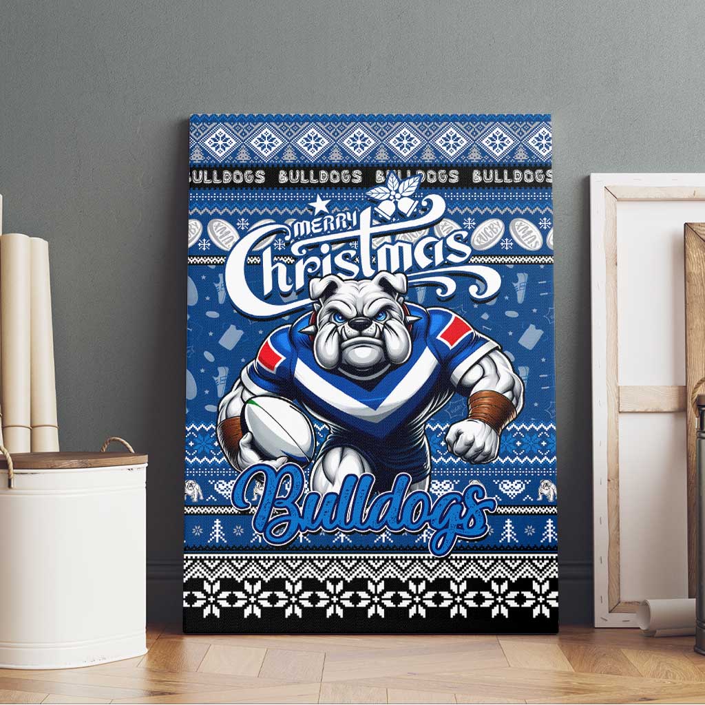 Bulldogs Rugby Xmas Canvas Wall Art Australia NRL Mascot